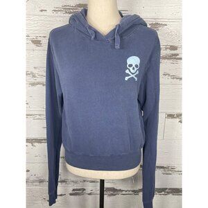 SOUL CYCLE Rocker Hoodie Sweatshirt Indigo Blue S EUC